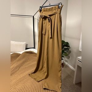 Women’s Wide Leg Camel Pants